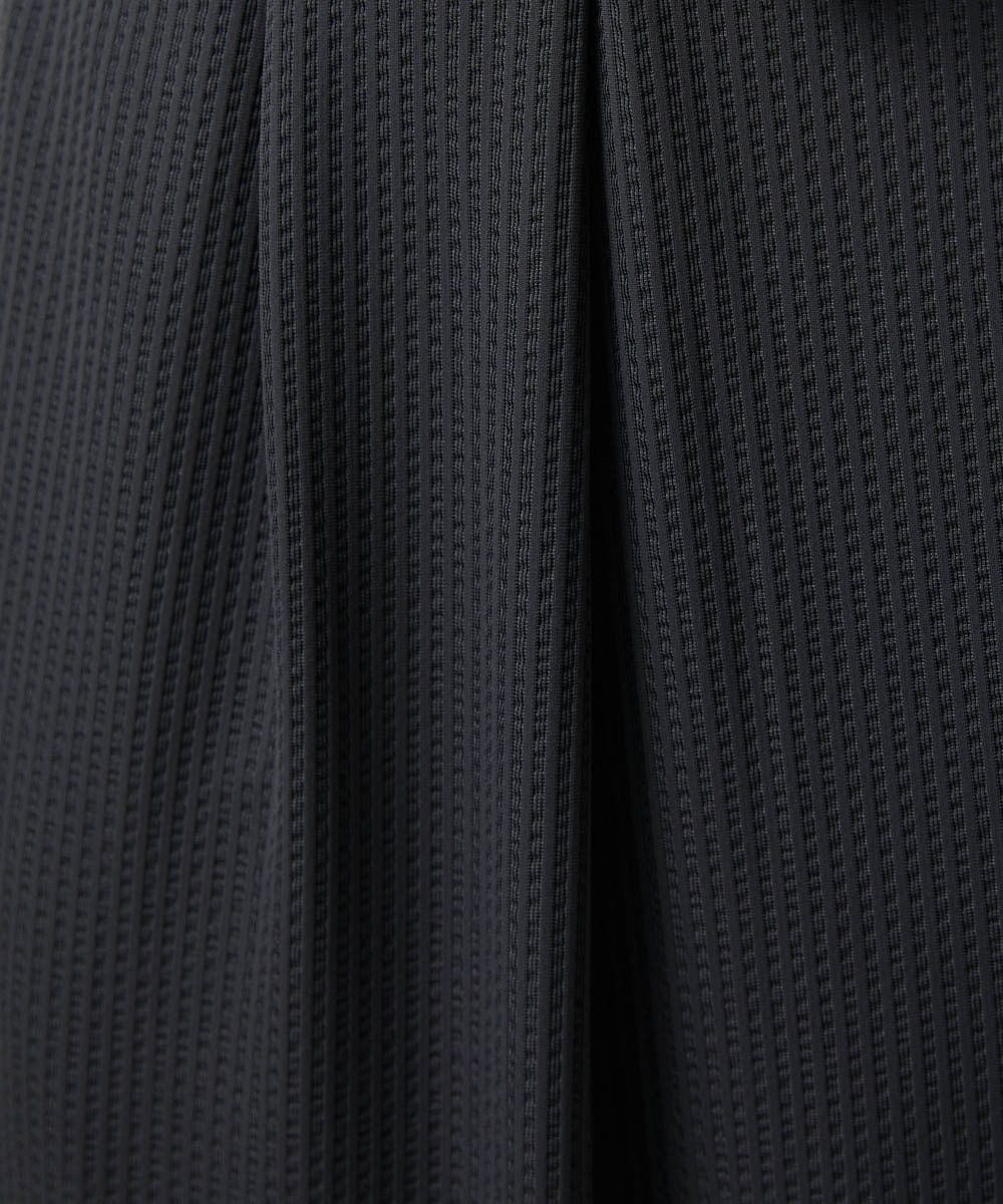 MNHJD64250 MICHEL KLEIN HOMME(ミッシェルクラン オム) サッカーストライプ織りワイドパンツ ダークグレー