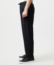 MNHJD64250 MICHEL KLEIN HOMME(ミッシェルクラン オム) サッカーストライプ織りワイドパンツ ブラック