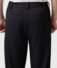 MNHJD64250 MICHEL KLEIN HOMME(ミッシェルクラン オム) サッカーストライプ織りワイドパンツ ブラック