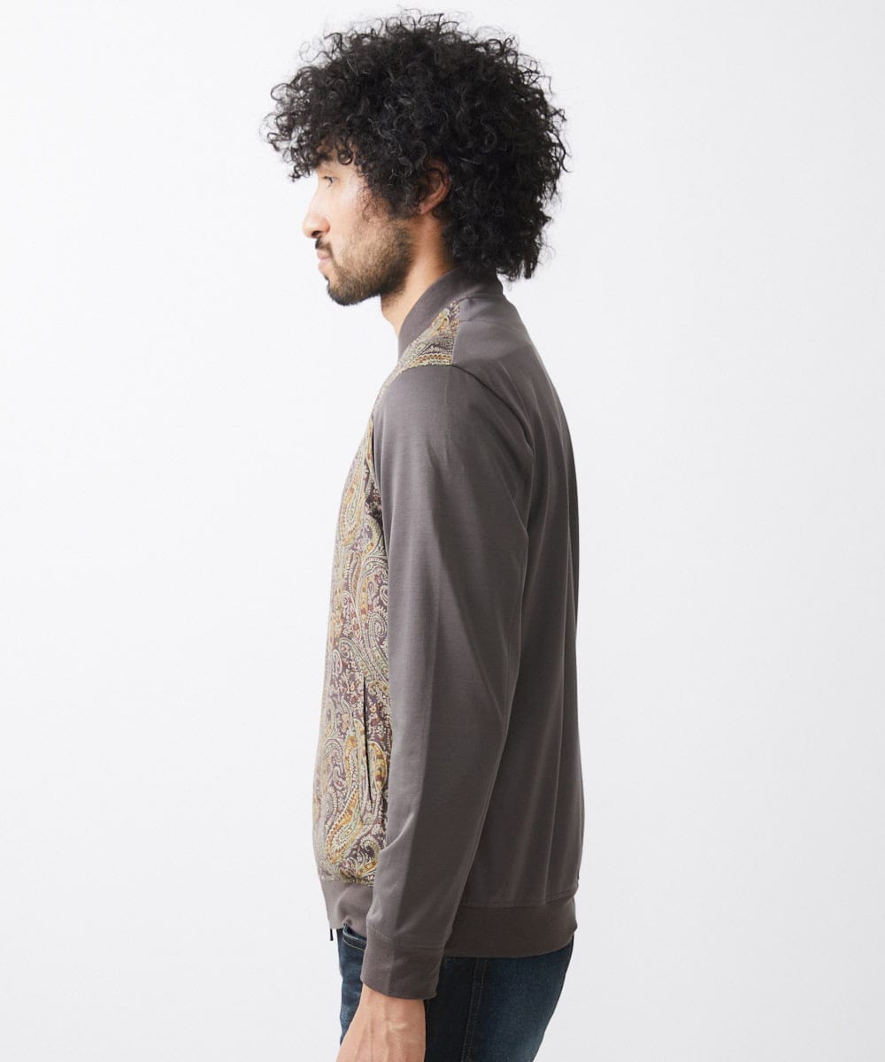 MNJAA50450 MICHEL KLEIN HOMME(ミッシェルクラン オム) コンビネーションMA-1ブルゾン ブラウン