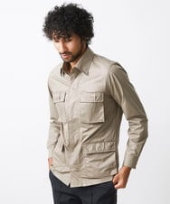 MNJAA55450 MICHEL KLEIN HOMME(ミッシェルクラン オム) ヴィンテージ調ツイルシャツジャケット セットアップ ベージュ