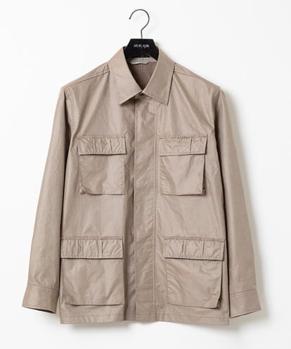 MNJAA55450 MICHEL KLEIN HOMME ヴィンテージ調ツイルシャツジャケット セットアップ