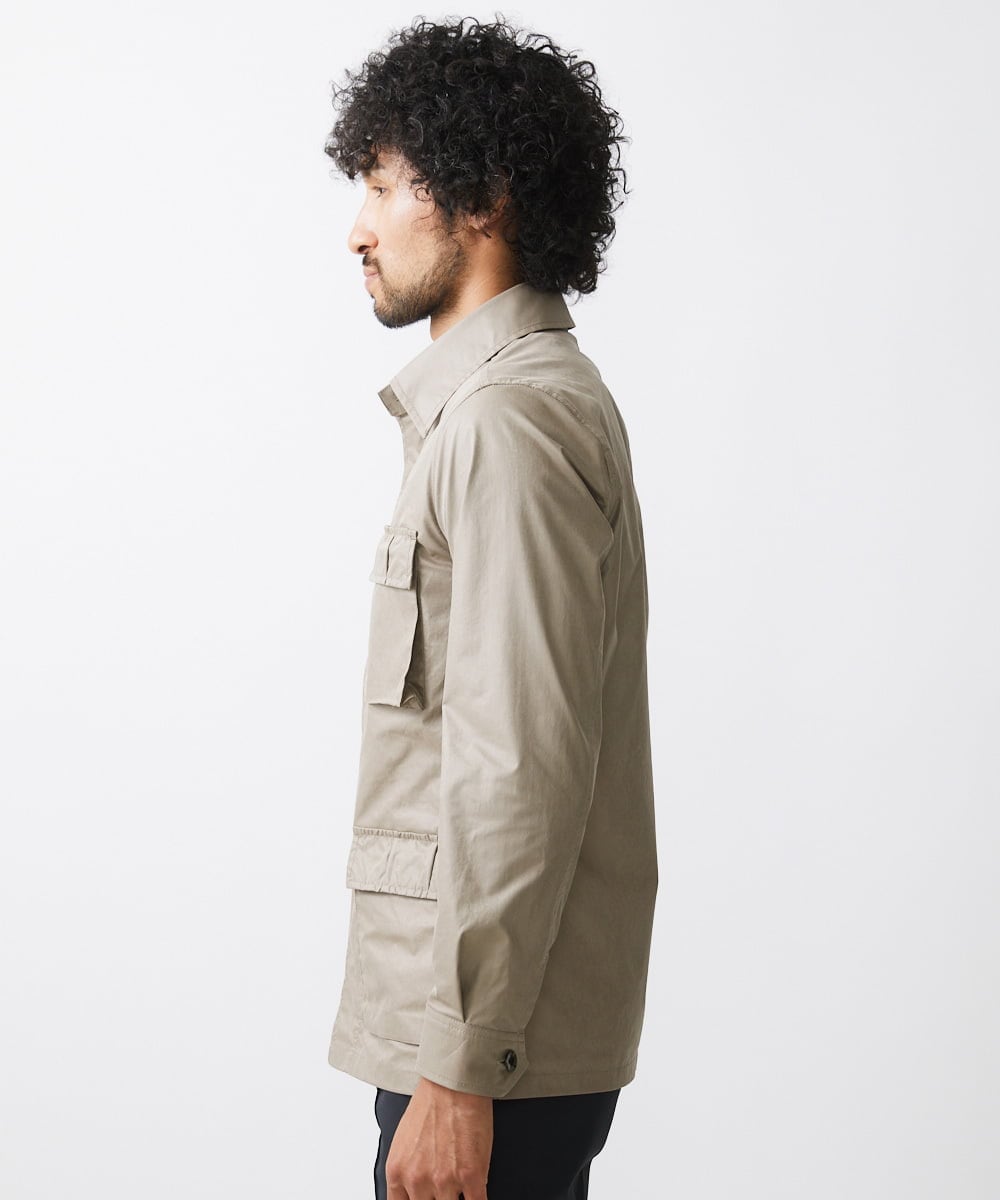MNJAA55450 MICHEL KLEIN HOMME(ミッシェルクラン オム) ヴィンテージ調ツイルシャツジャケット セットアップ ベージュ