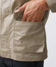 MNJAA55450 MICHEL KLEIN HOMME(ミッシェルクラン オム) ヴィンテージ調ツイルシャツジャケット セットアップ ベージュ