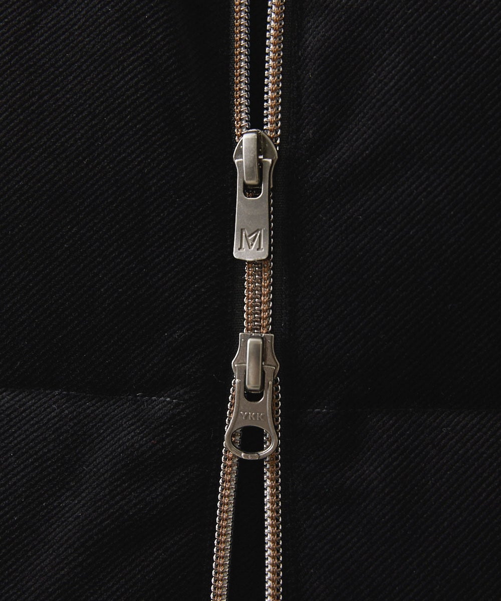 MNJAA56490 MICHEL KLEIN HOMME(ミッシェルクラン オム) トリコットベロアダウンベスト セットアップ ブラック