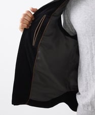 MNJAA56490 MICHEL KLEIN HOMME(ミッシェルクラン オム) トリコットベロアダウンベスト セットアップ ブラック