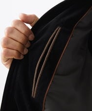 MNJAA56490 MICHEL KLEIN HOMME(ミッシェルクラン オム) トリコットベロアダウンベスト セットアップ ブラック