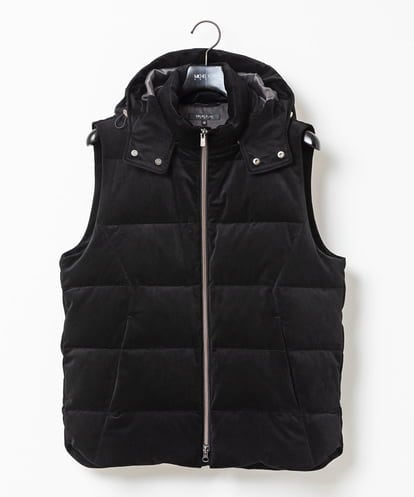MNJAA56490 MICHEL KLEIN HOMME トリコットベロアダウンベスト セットアップ