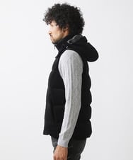MNJAA56490 MICHEL KLEIN HOMME(ミッシェルクラン オム) トリコットベロアダウンベスト セットアップ ブラック