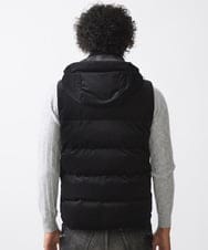 MNJAA56490 MICHEL KLEIN HOMME(ミッシェルクラン オム) トリコットベロアダウンベスト セットアップ ブラック