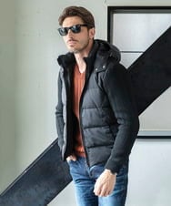 MNJAA57500 MICHEL KLEIN HOMME(ミッシェルクラン オム) コンビネーションダウンブルゾン ブラック