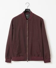 MNJAA59330 MICHEL KLEIN HOMME(ミッシェルクラン オム) リブ編みナイロンMA-1ブルゾン パープル