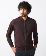 MNJAA59330 MICHEL KLEIN HOMME(ミッシェルクラン オム) リブ編みナイロンMA-1ブルゾン パープル