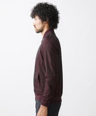 MNJAA59330 MICHEL KLEIN HOMME(ミッシェルクラン オム) リブ編みナイロンMA-1ブルゾン パープル