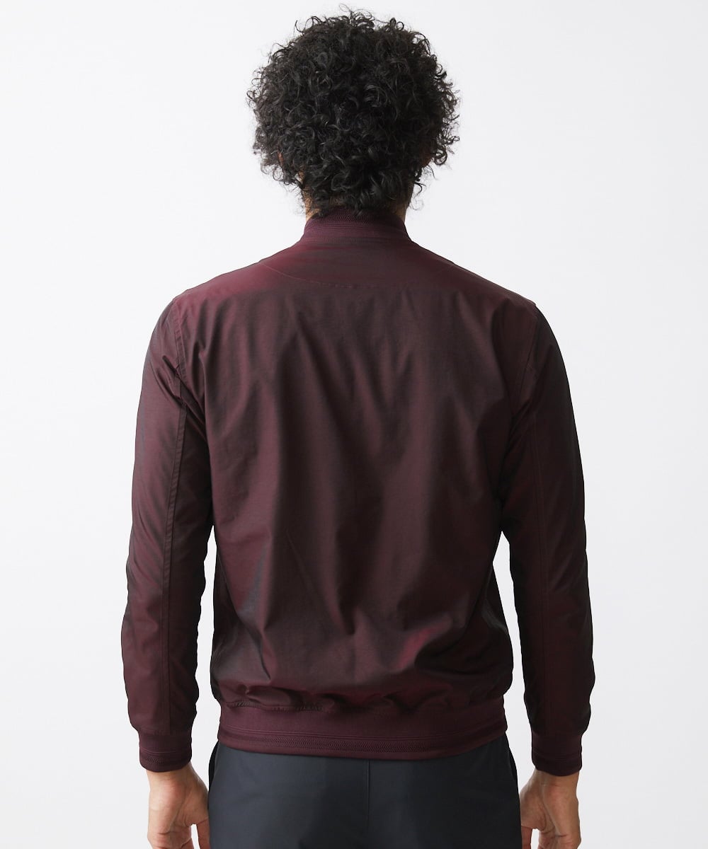 MNJAA59330 MICHEL KLEIN HOMME(ミッシェルクラン オム) リブ編みナイロンMA-1ブルゾン パープル