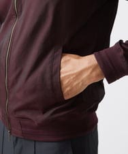 MNJAA59330 MICHEL KLEIN HOMME(ミッシェルクラン オム) リブ編みナイロンMA-1ブルゾン パープル