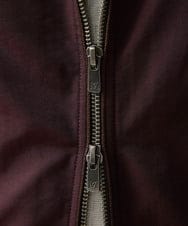 MNJAA59330 MICHEL KLEIN HOMME(ミッシェルクラン オム) リブ編みナイロンMA-1ブルゾン パープル