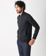 MNJAA59330 MICHEL KLEIN HOMME(ミッシェルクラン オム) リブ編みナイロンMA-1ブルゾン ブラック