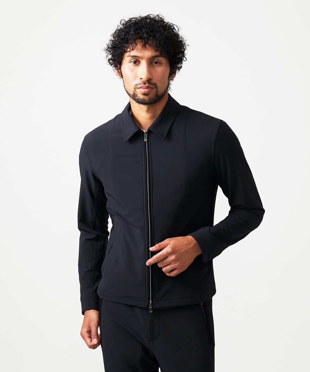 MNJAD56450 MICHEL KLEIN HOMME(ミッシェルクラン オム) 【撥水】ジップアップブルゾン ブラック