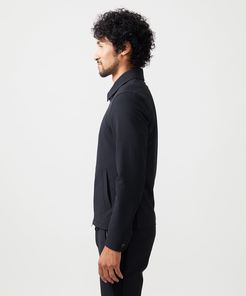 MNJAD56450 MICHEL KLEIN HOMME(ミッシェルクラン オム) 【撥水】ジップアップブルゾン ブラック