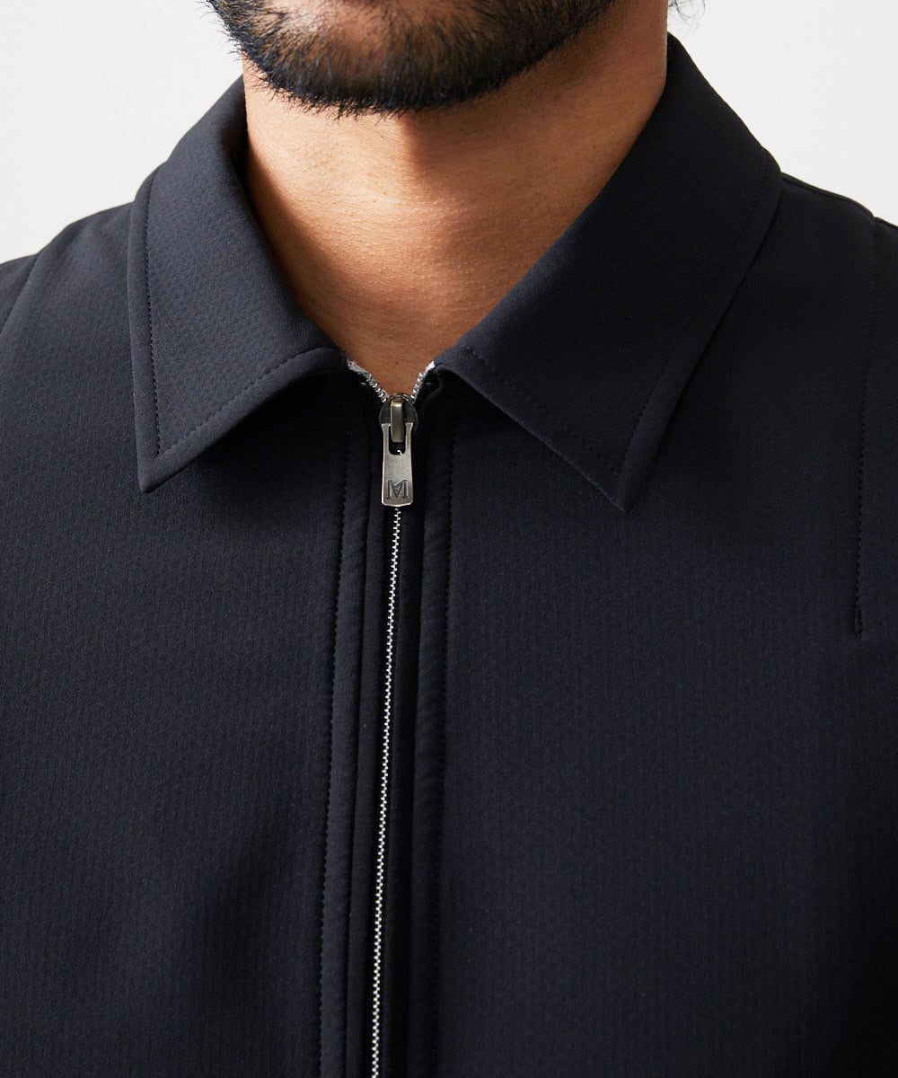 MNJAD56450 MICHEL KLEIN HOMME(ミッシェルクラン オム) 【撥水】ジップアップブルゾン ブラック