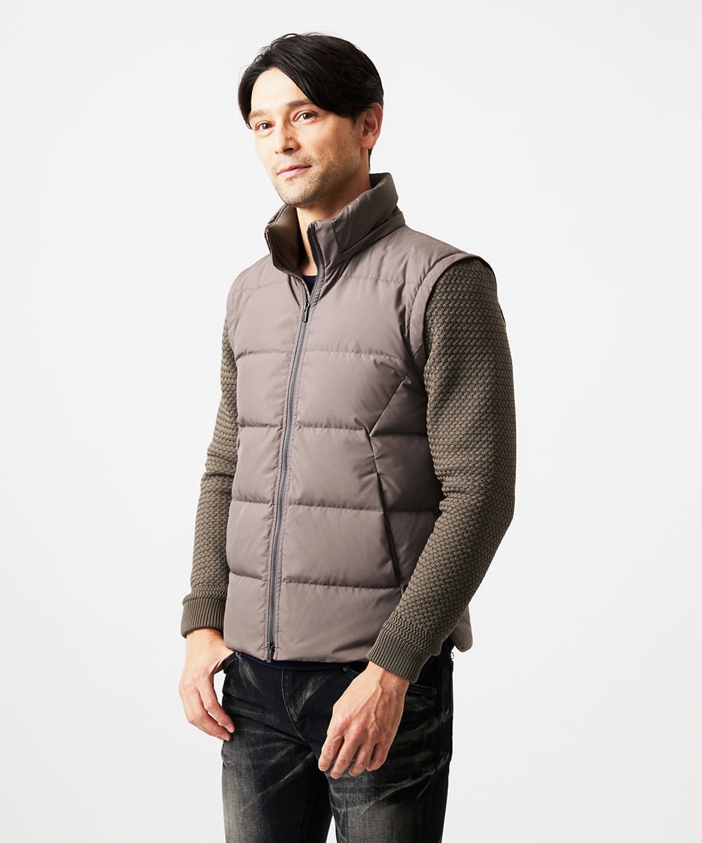 MNJAD57590 MICHEL KLEIN HOMME(ミッシェルクラン オム) 2WAYダウンジャケット ベージュ