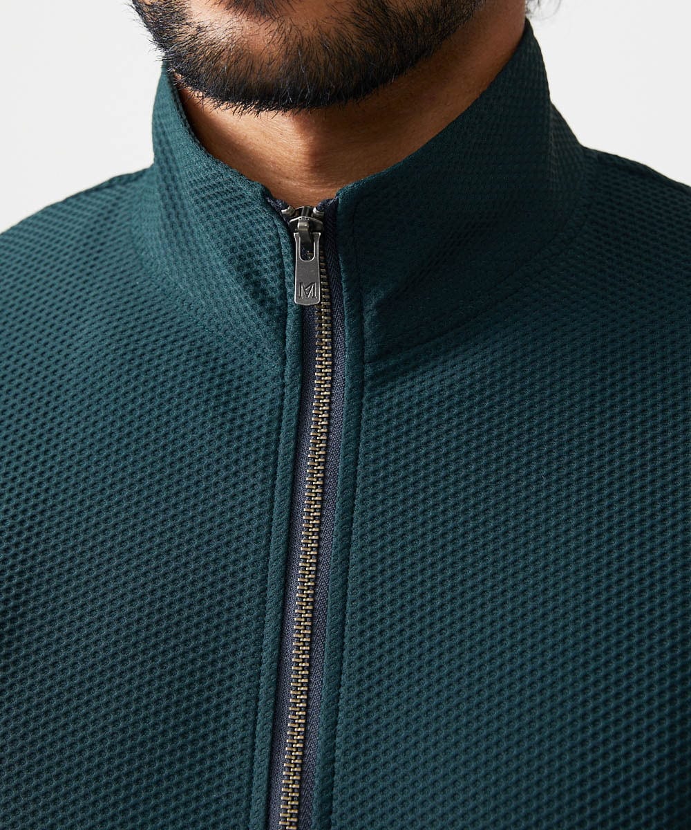 MNJAF01400 MICHEL KLEIN HOMME(ミッシェルクラン オム) スタンドカラートラックジャケット グリーン