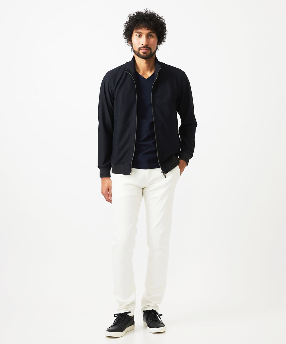 MNJAF01400 MICHEL KLEIN HOMME(ミッシェルクラン オム) スタンドカラートラックジャケット ブラック