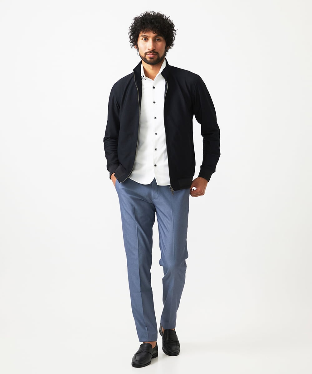 MNJAF01400 MICHEL KLEIN HOMME(ミッシェルクラン オム) スタンドカラートラックジャケット ブラック
