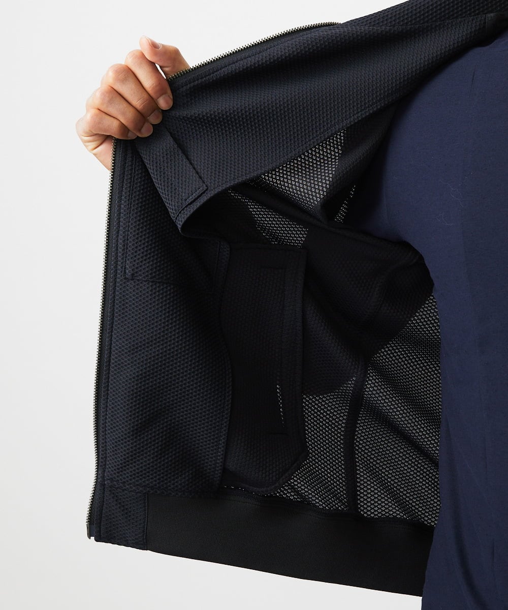 MNJAF01400 MICHEL KLEIN HOMME(ミッシェルクラン オム) スタンドカラートラックジャケット ブラック