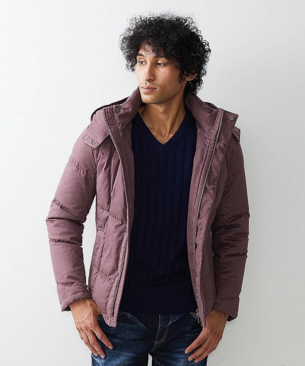 MNJAS45450 MICHEL KLEIN HOMME(ミッシェルクラン オム) ベジタブルスエードダウン パープル