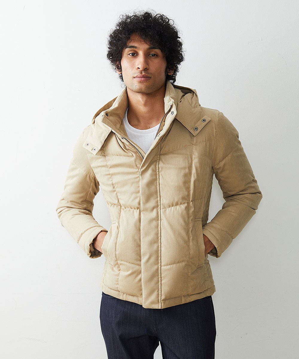 MNJAS45450 MICHEL KLEIN HOMME(ミッシェルクラン オム) ベジタブルスエードダウン ベージュ