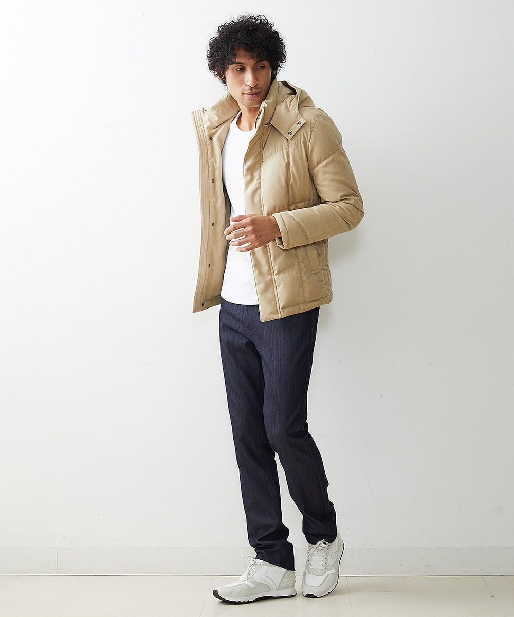 MNJAS45450 MICHEL KLEIN HOMME(ミッシェルクラン オム) ベジタブルスエードダウン ベージュ