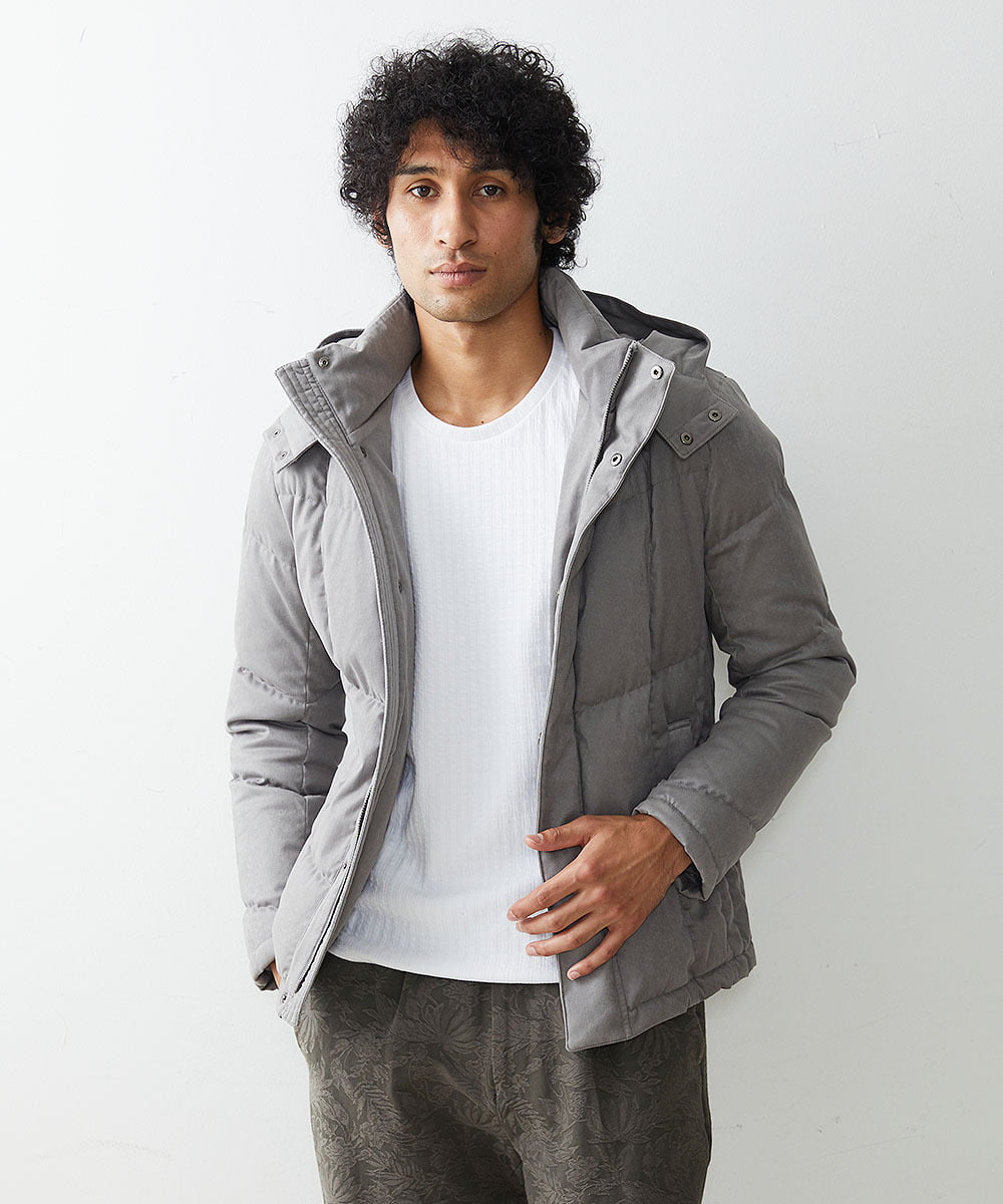 MNJAS45450 MICHEL KLEIN HOMME(ミッシェルクラン オム) ベジタブルスエードダウン グレー