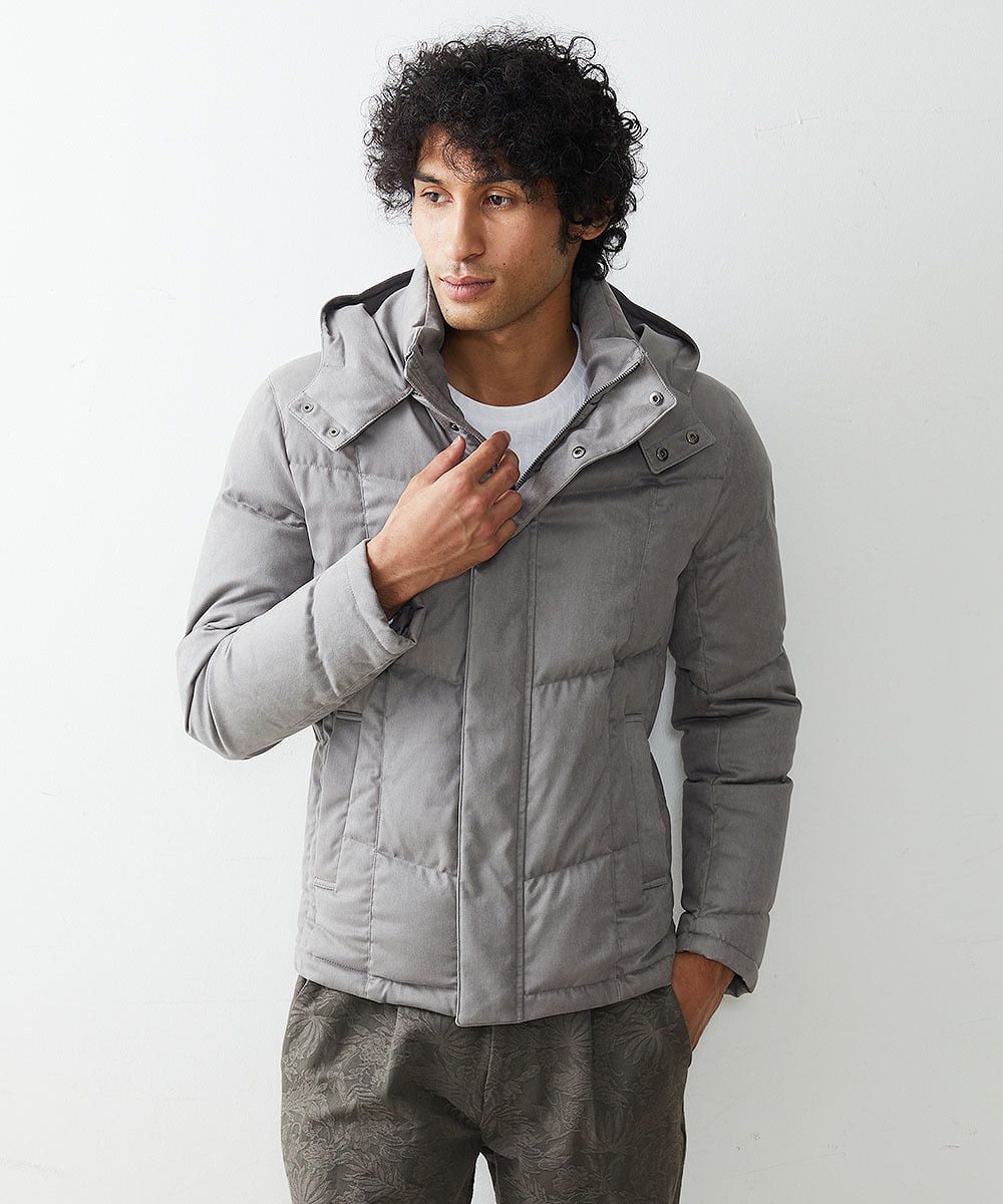 MNJAS45450 MICHEL KLEIN HOMME(ミッシェルクラン オム) ベジタブルスエードダウン グレー