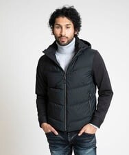 MNJAV40390 MICHEL KLEIN HOMME(ミッシェルクラン オム) ダウンコンビネーションブルゾン ブラック(94)