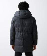 MNJAV44790 MICHEL KLEIN HOMME(ミッシェルクラン オム) ツイードロングダウンコート ダークグレー(93)