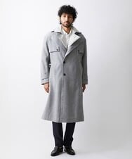 MNJAV50390 MICHEL KLEIN HOMME(ミッシェルクラン オム) 軽量ダウンジャケット ライトグレー(91)