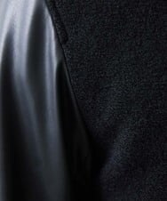 MNJAV84540 MICHEL KLEIN HOMME(ミッシェルクラン オム) ウールコンビネーションブルゾン ブラック