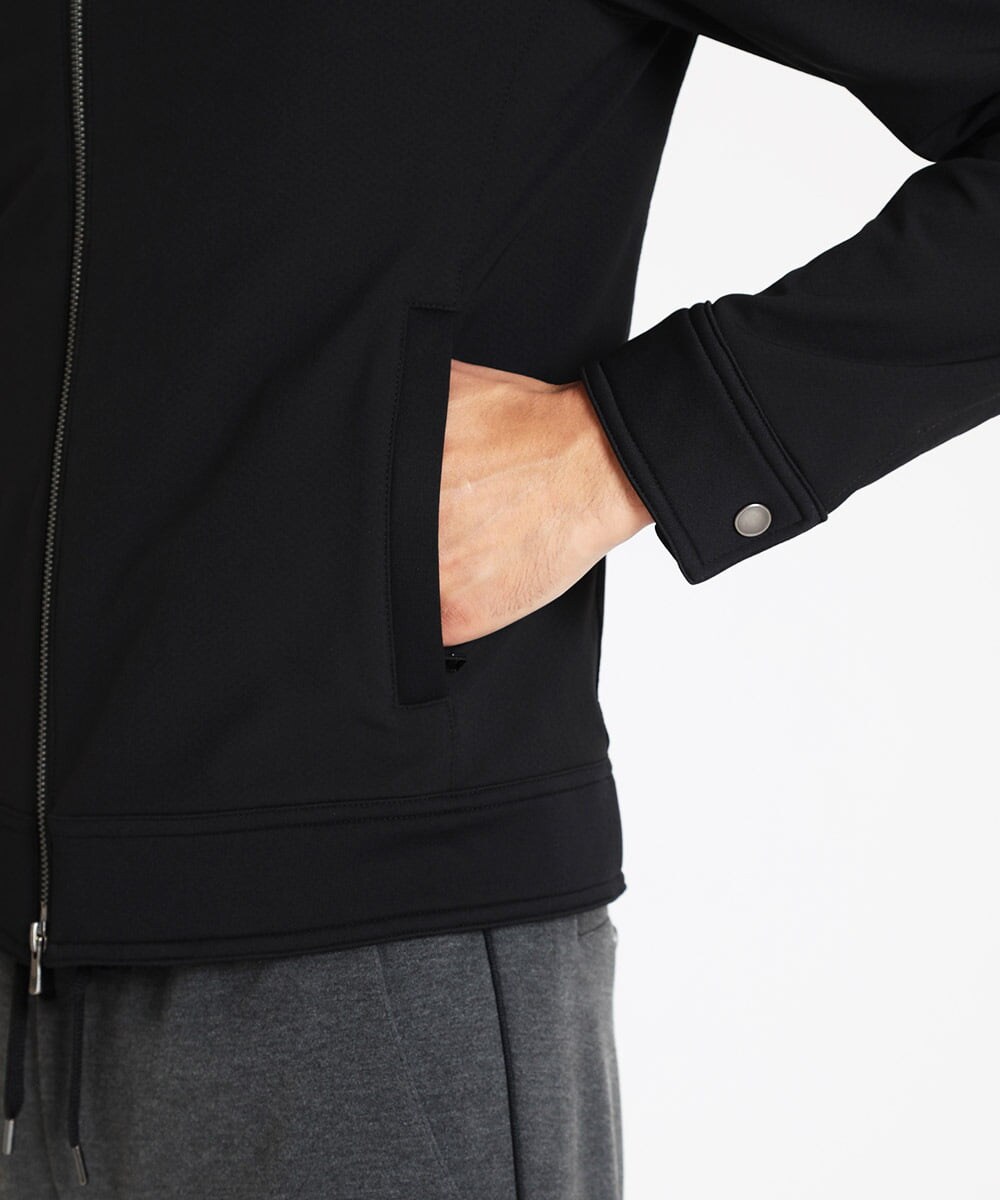 MNJAV86390 MICHEL KLEIN HOMME(ミッシェルクラン オム) ウォーターテックライダースブルゾン ブラック(94)