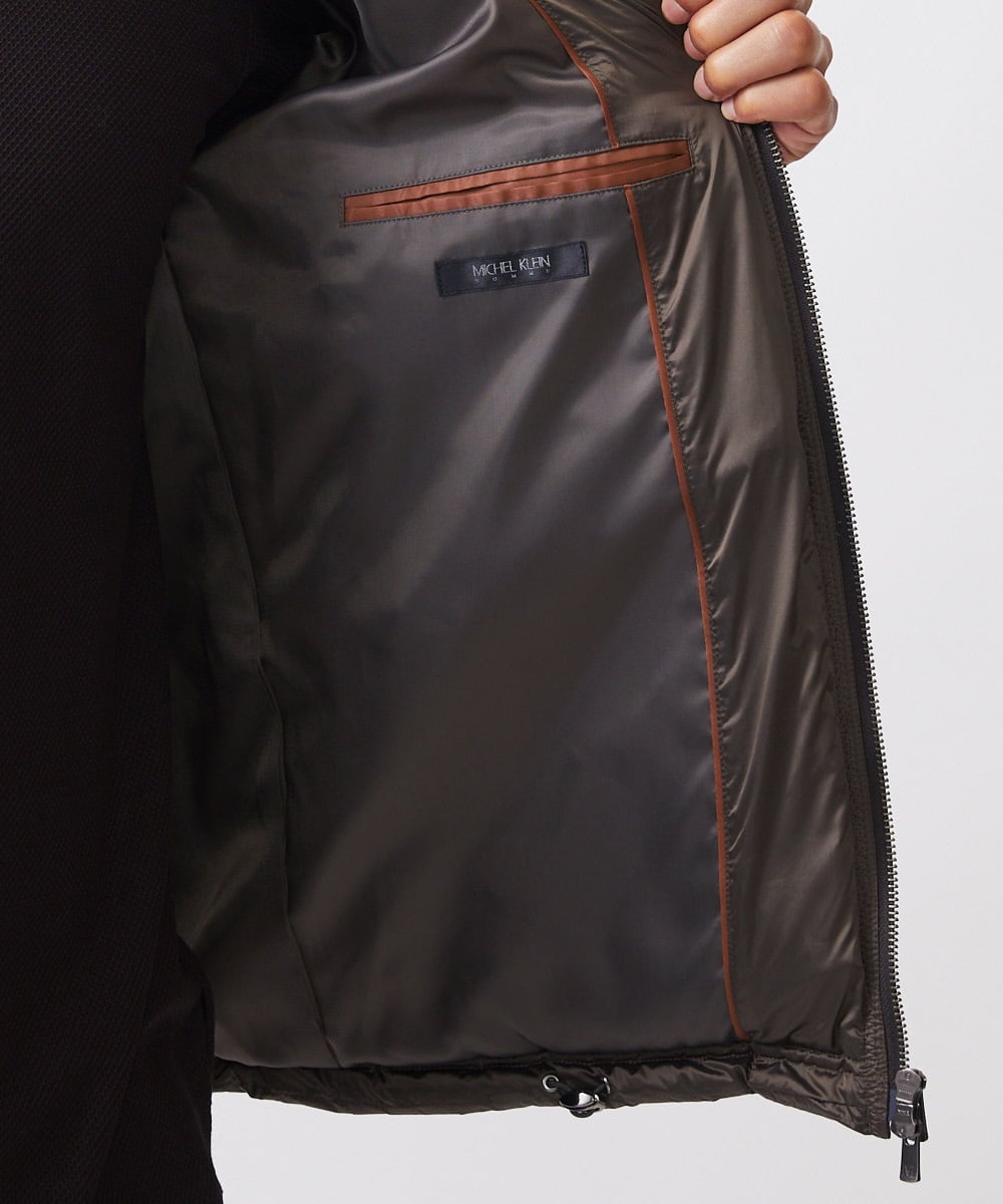 MNJCC60720 MICHEL KLEIN HOMME(ミッシェルクラン オム) シャンブレーダウンジャケット カーキ