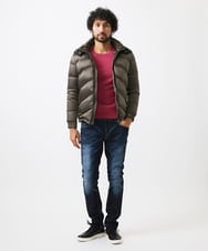 MNJCC60720 MICHEL KLEIN HOMME(ミッシェルクラン オム) シャンブレーダウンジャケット カーキ