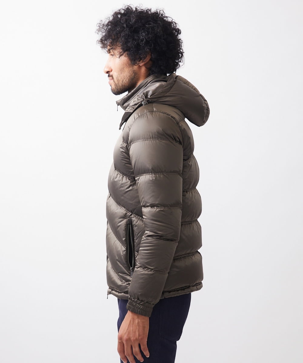 MNJCC60720 MICHEL KLEIN HOMME(ミッシェルクラン オム) シャンブレーダウンジャケット カーキ