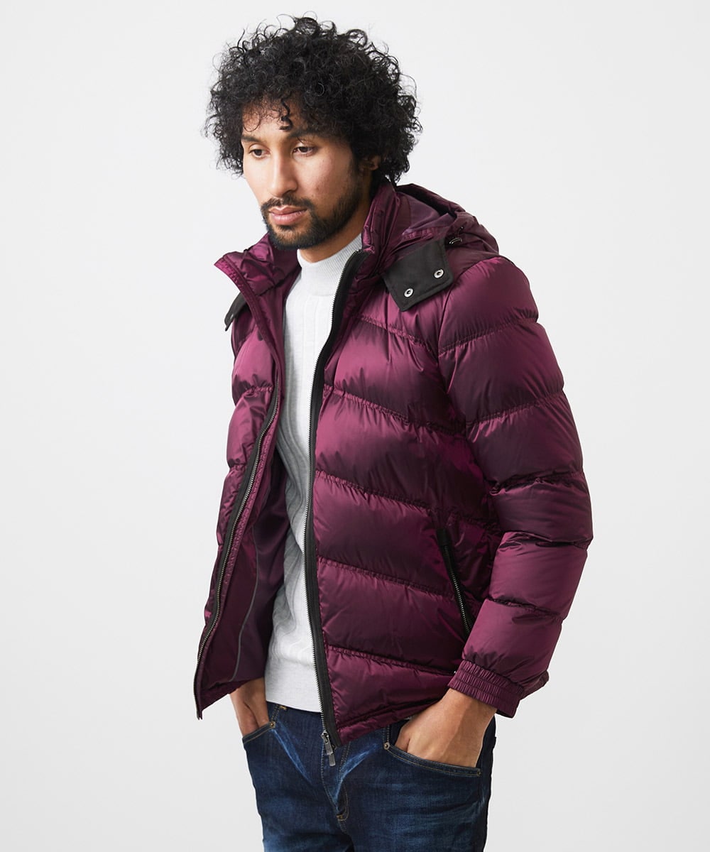 MNJCC60720 MICHEL KLEIN HOMME(ミッシェルクラン オム) シャンブレーダウンジャケット パープル
