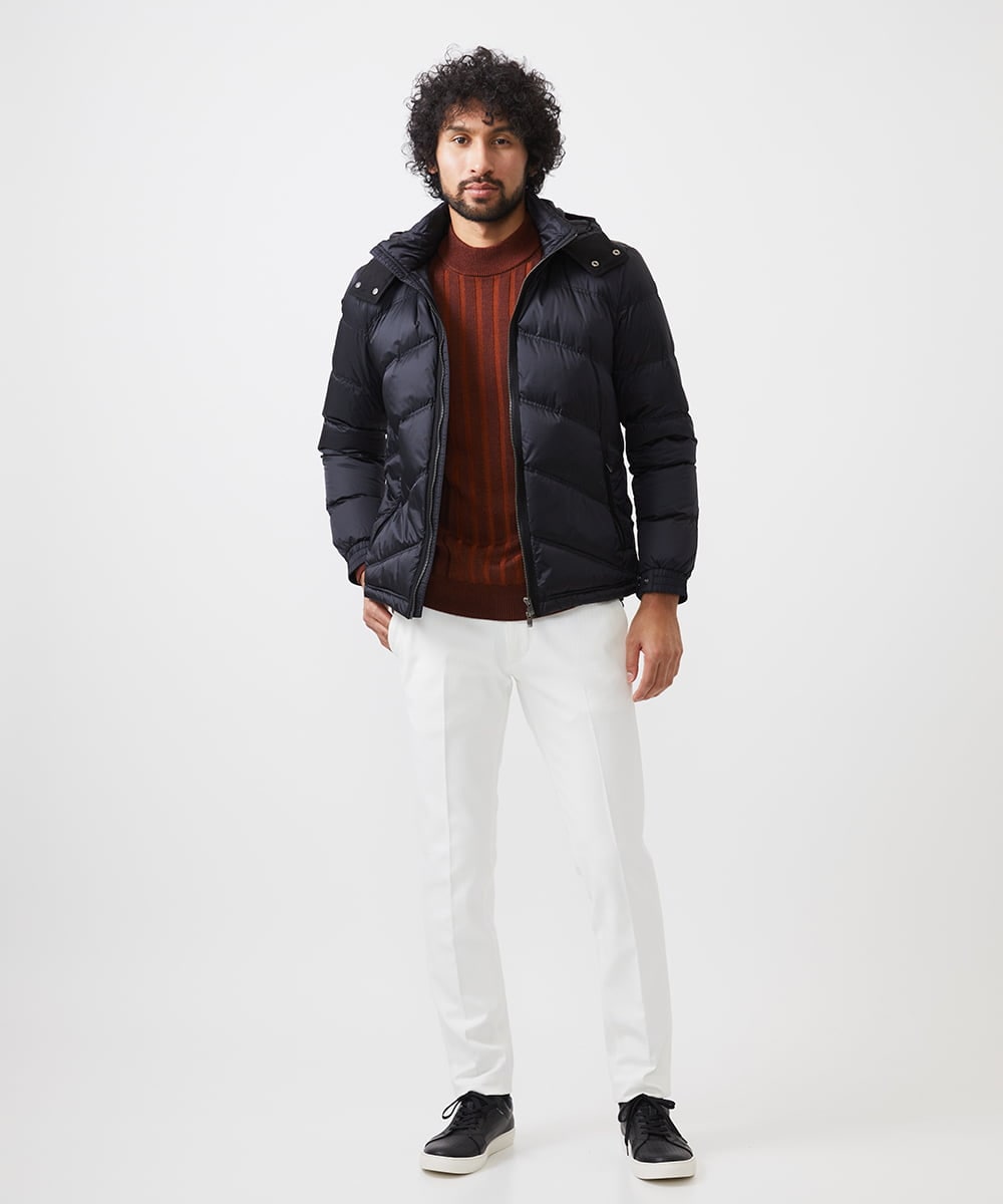 MNJCC60720 MICHEL KLEIN HOMME(ミッシェルクラン オム) シャンブレーダウンジャケット ブラック