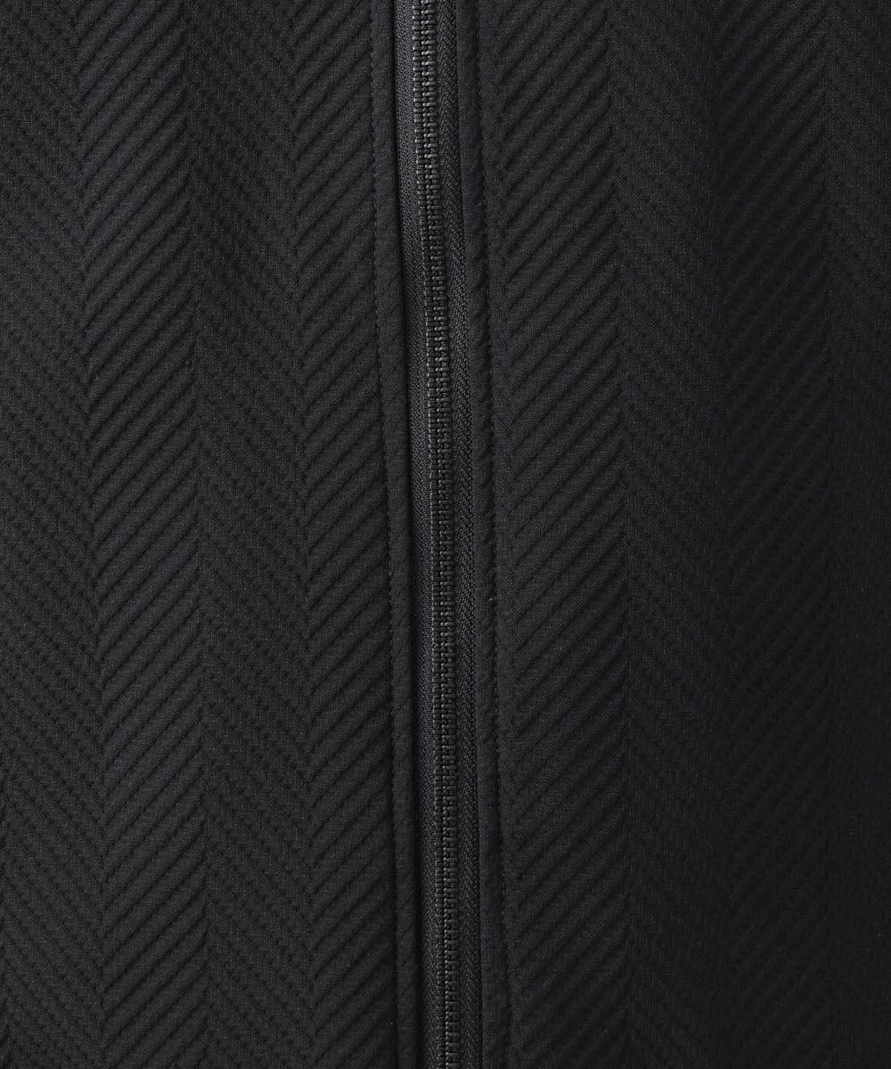 MNJCD52450 MICHEL KLEIN HOMME(ミッシェルクラン オム) 【セットアップ】ビックへリンボンMA-1ブルゾン ブラック