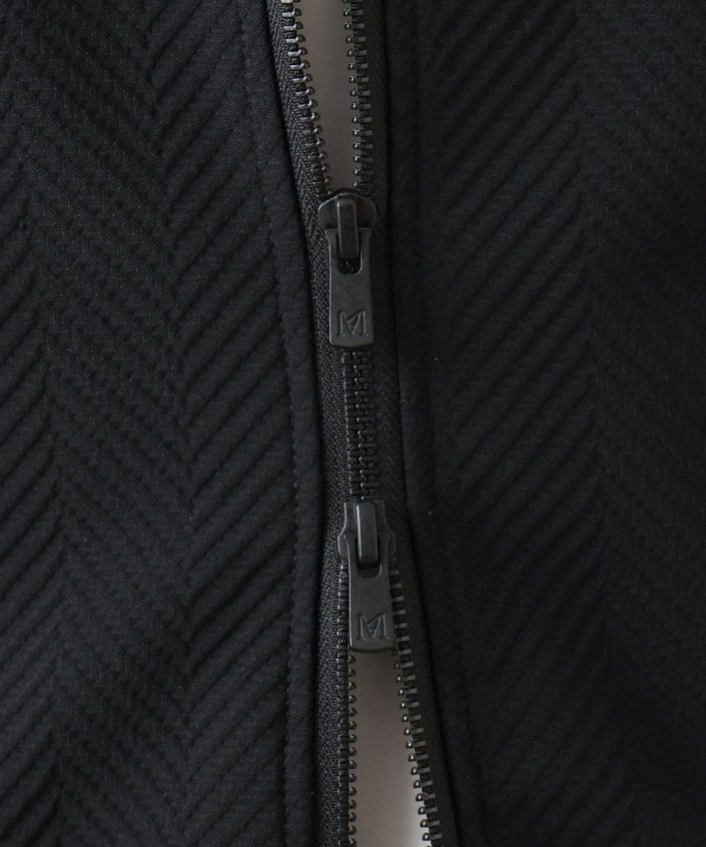 MNJCD52450 MICHEL KLEIN HOMME(ミッシェルクラン オム) 【セットアップ】ビックへリンボンMA-1ブルゾン ブラック