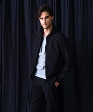 MNJCD52450 MICHEL KLEIN HOMME(ミッシェルクラン オム) 【セットアップ】ビックへリンボンMA-1ブルゾン ブラック