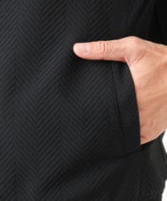 MNJCD52450 MICHEL KLEIN HOMME(ミッシェルクラン オム) 【セットアップ】ビックへリンボンMA-1ブルゾン ブラック