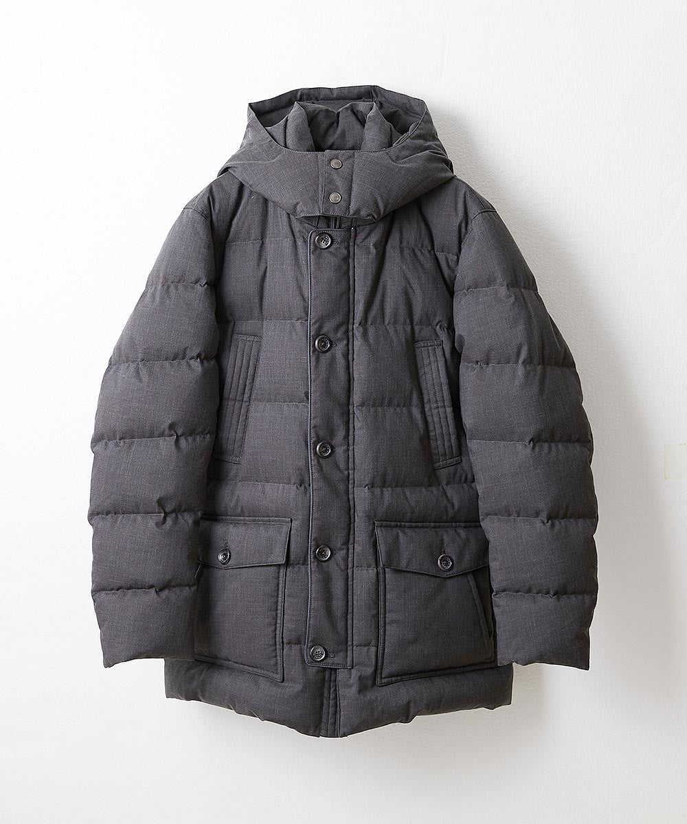 MNJCV43490 MICHEL KLEIN HOMME(ミッシェルクラン オム) ウールダウンブルゾン（ウォームポケット付） グレー(92)